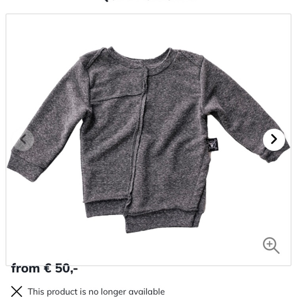 Nununu Quilt Gray Pullover Sweatshirt - size 8-9